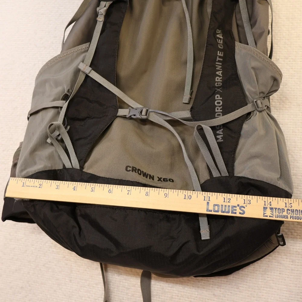 Massdrop x Granite Gear Crown X60 Ultralight Backpacking Pack Gray RE-FIT 60L